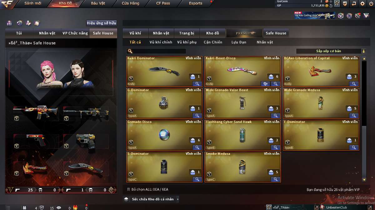 shop acc cf uy tin gia re
